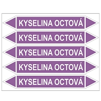 Značení potrubí, kyselina octová